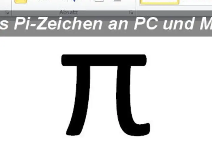Das Pi-Zeichen, ein Symbol der Mathematik, wird hier groß und schwarz auf weißem Grund dargestellt. Es ist das berühmte pi Zeichen.