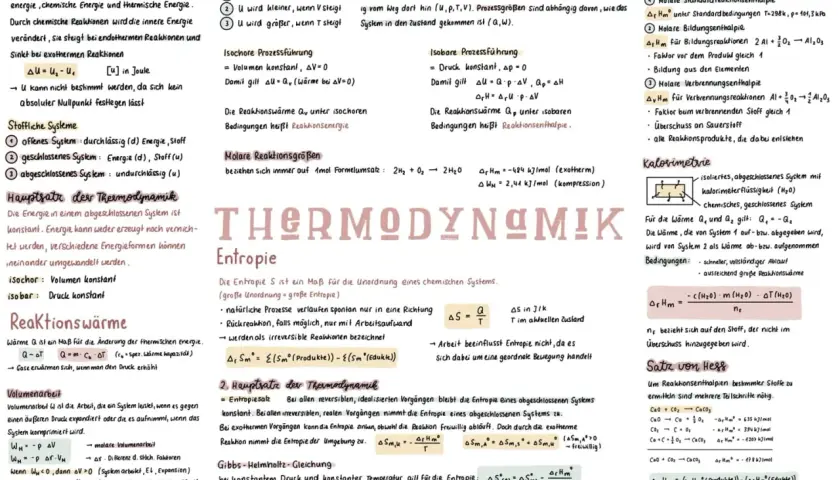 Der erste Hauptsatz der Thermodynamik besagt, dass Energie weder erzeugt noch vernichtet, sondern nur umgewandelt werden kann.