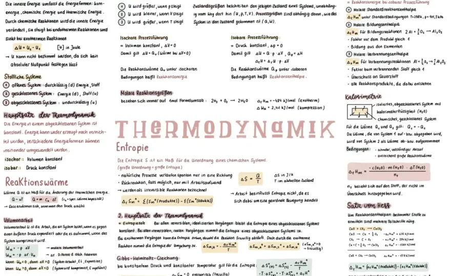 Erster Hauptsatz Thermodynamik: Verstehen & Anwenden lernen